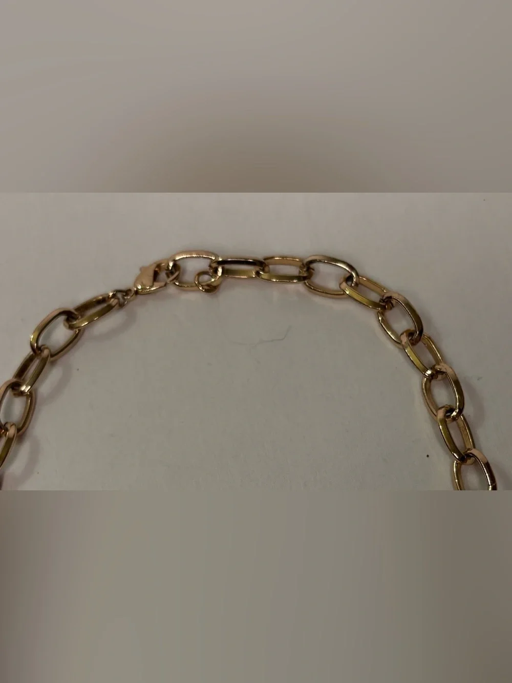 Source Unknown Gold Open Link Necklace